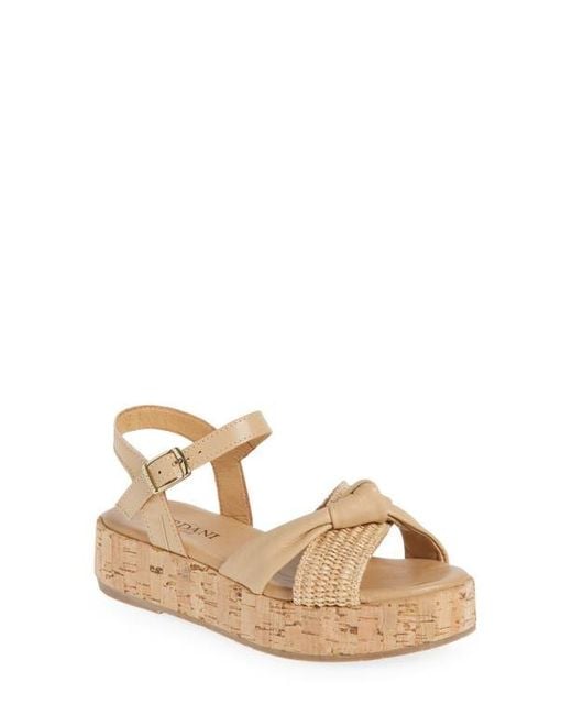 Cordani Metallic Kaylin Ankle Strap Platform Sandal