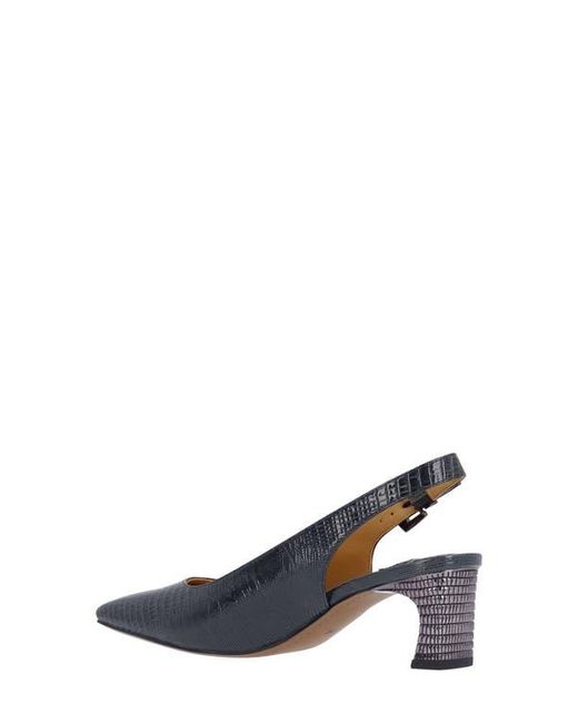 J. Reneé Blue Hadyn Lizard Embossed Slingback Pump