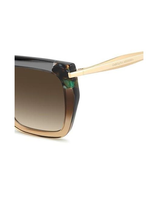 Carolina Herrera Multicolor 55Mm Rectangular Sunglasses