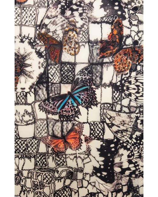 Zadig & Voltaire Black Blondie Butterfly Lace Silk Scarf