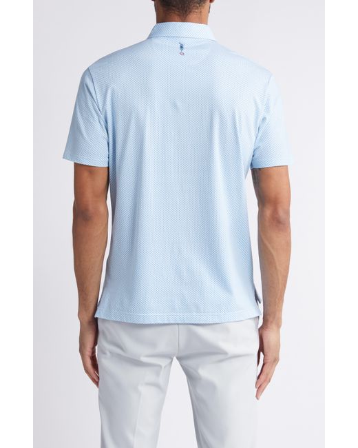 Johnnie-o Blue Linxter Microdot Cotton & Lyocell Blend Golf Polo for men