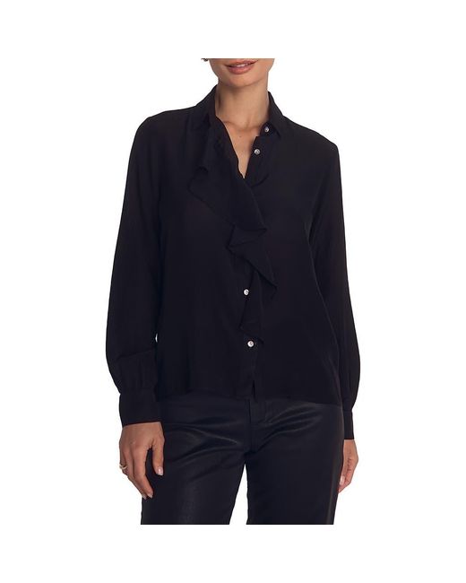 Bella Dahl Blue Ruffle Button-Up Shirt