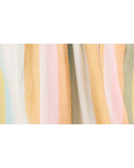 O'neill Sportswear Natural Devyn Stripe Smocked Strapless Midi Dress