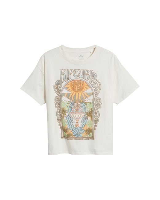 Rip Curl Blue Alchemy Oversize Logo Graphic T-shirt