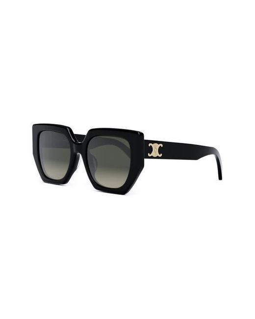Céline Black Triomphe 55mm Gradient Butterfly Sunglasses