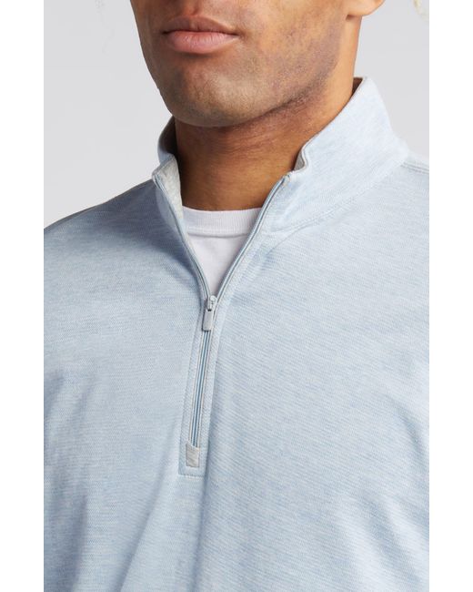 Johnnie-o Blue Hanks Quarter Zip Pullover for men