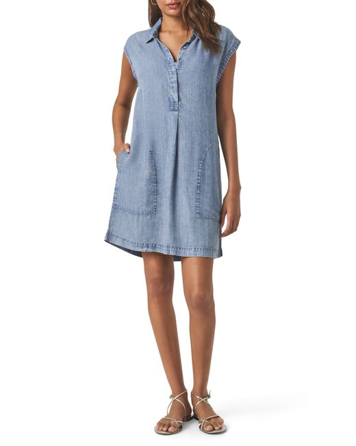 Splendid Blue Wren Chambray Shift Minidress