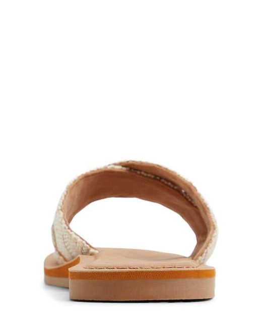 Roxy Brown Andreya Raffia Slide Sandal