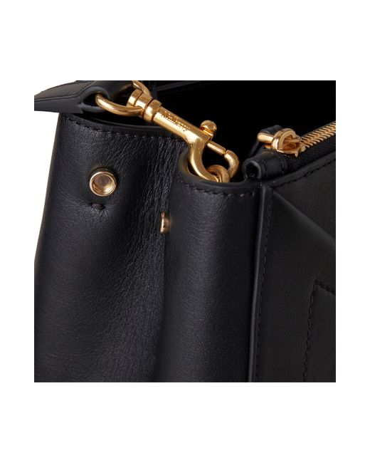 Mulberry Black Micro M Zipped Leather Top Handle Bag