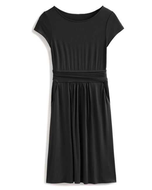 Boden Black Amelie Print Jersey Dress