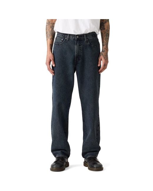 Levi's Blue 568 Loose Straight Leg Jeans for men