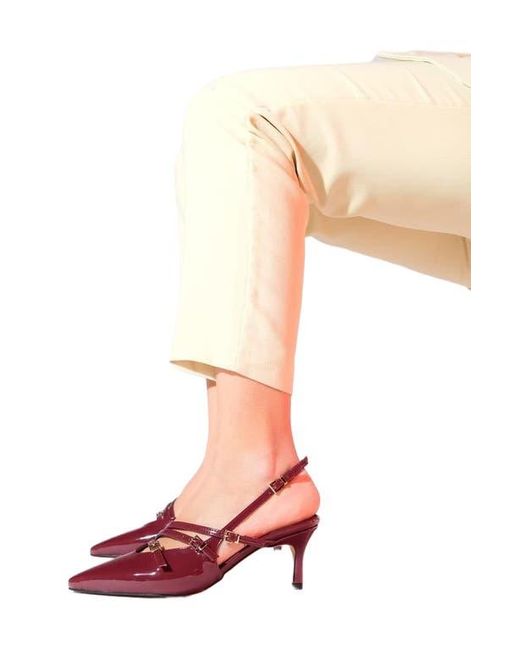 Prologue Shoes Pink Magra Pointed-Toe Slingback Stiletto