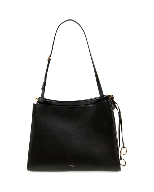 Alaïa Black Medium Le Click Leather Shoulder Bag