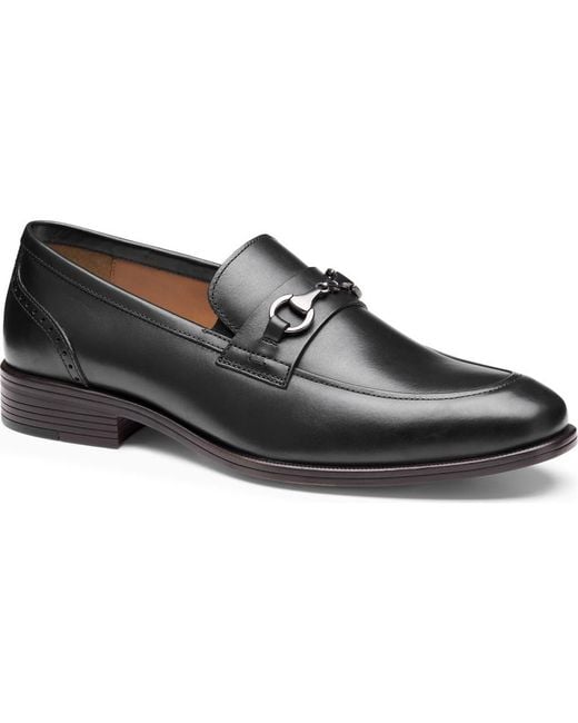 Johnston & Murphy Black Reeve Bit Loafer for men