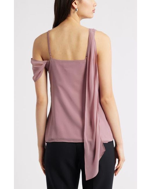 Open Edit Purple Drape Scarf Top