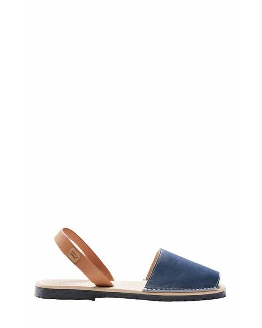 VISCATA Blue Menorquina Leather Avarca Sandals