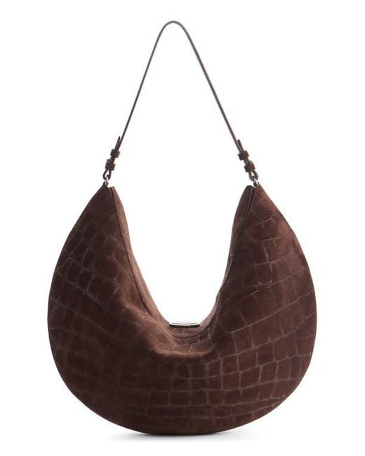 Jacquemus Brown Le Sac Ovalo Suede Hobo Bag