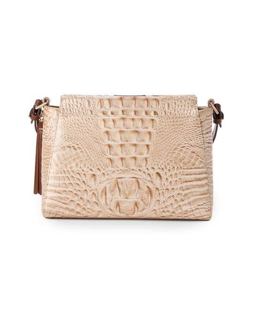 Brahmin Natural Hillary Embossed Leather Crossbody Bag