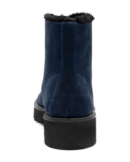 Amalfi by Rangoni Blue Rivoli Faux Shearling Bootie