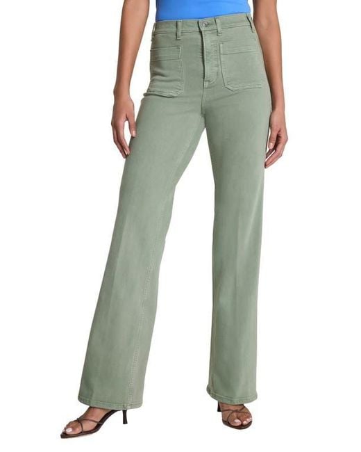 Spanx Green Spanxshape Authentic 360 Patch Pocket Easy Flare Jeans