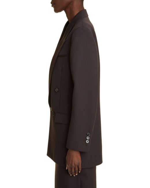 The Row Black Myriam Contrast Sleeve Wool Jacket