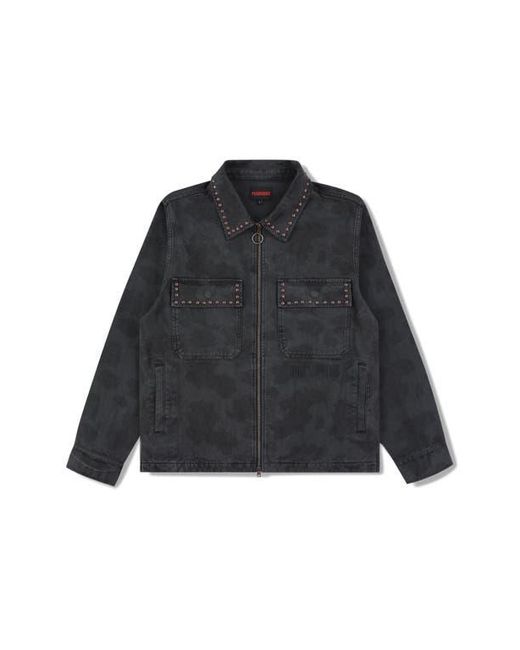 Pleasures Black Studded Denim Jacket for men