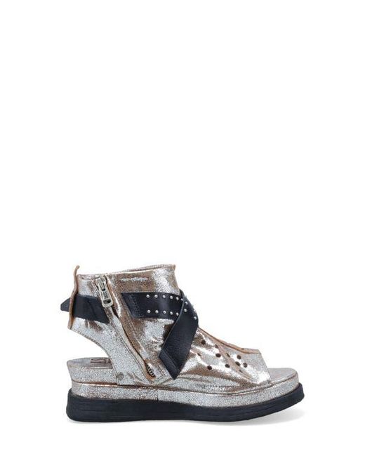 A.s.98 Blue Lorrie Open Toe Bootie
