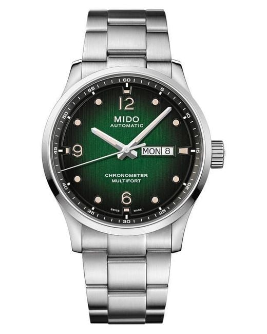 MIDO Gray Multifort Automatic Bracelet Watch, 42Mm for men