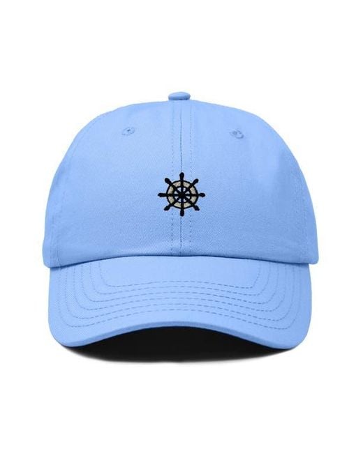 Alix Blue Ship Wheel Dad Hat for men