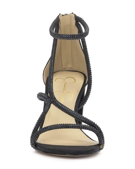 Jessica Simpson Black Shiny Ankle Strap Sandal