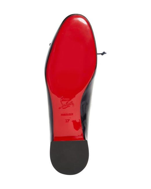 Christian Louboutin Blue Sweetie Jane Bow Ballet Flat
