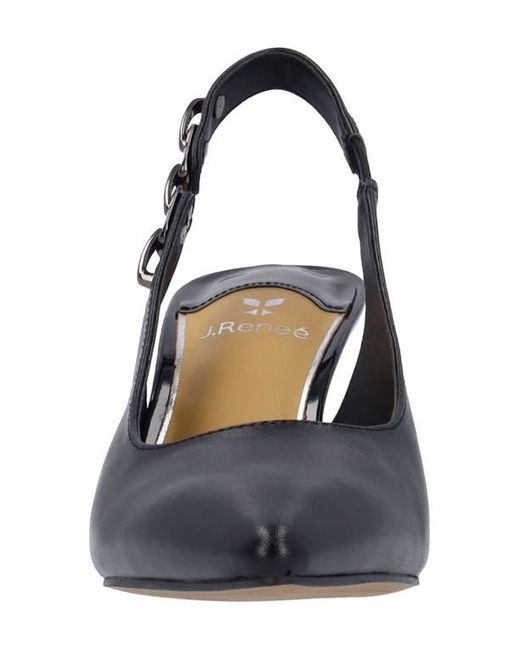 J. Reneé Black Krissa Slingback Pointed Toe Pump