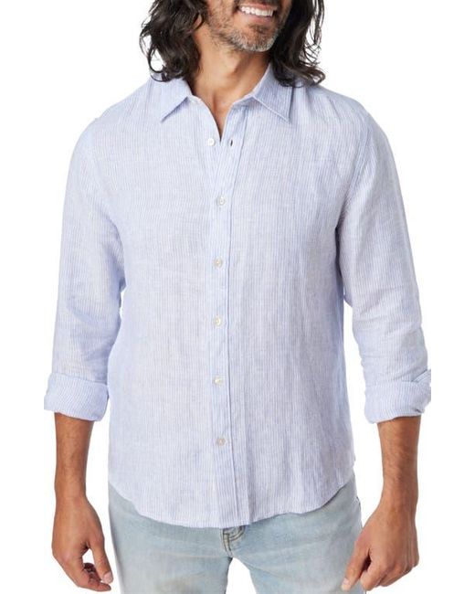 Fair Harbor Blue Island Linen Blend Button-Up Shirt for men