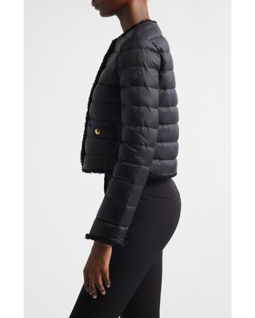 Moncler Black Fleurs Down Puffer Jacket