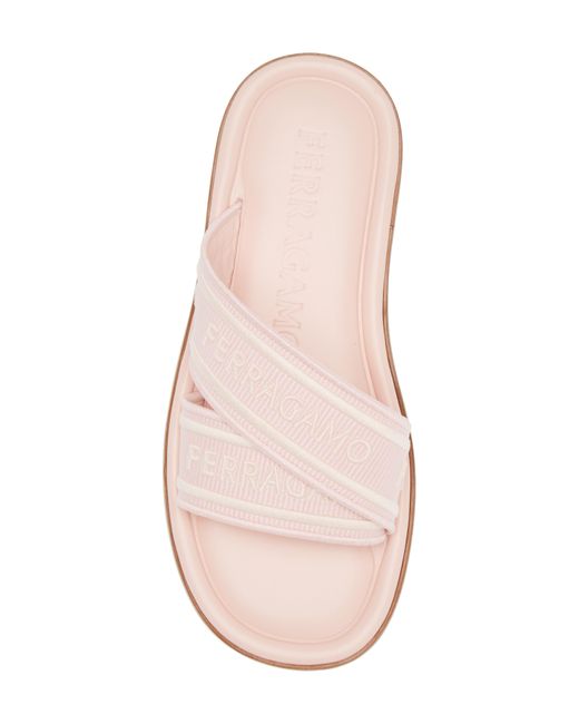 Ferragamo Pink Laurene Slide Sandal