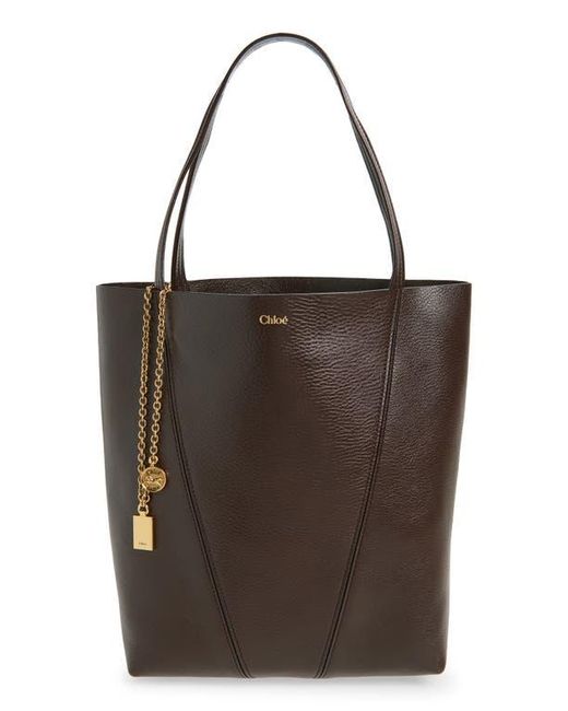 Chloé Brown Spin Leather Tote