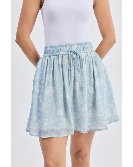 REISTOR Blue Drawstring Short Skirt