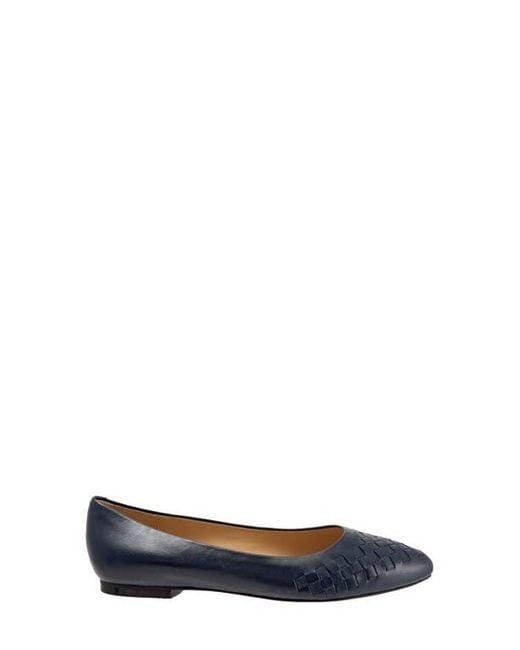 Trotters Blue Estee Woven Flat