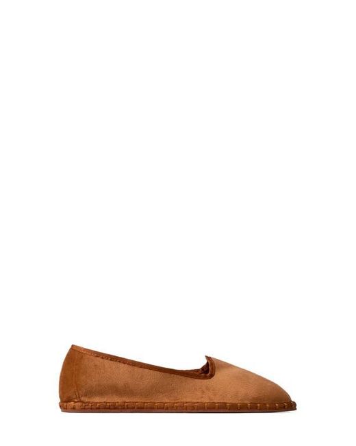 Mango Brown Velour Loafer