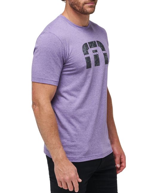 Travis Mathew Purple Waina Logo Graphic T-shirt for men