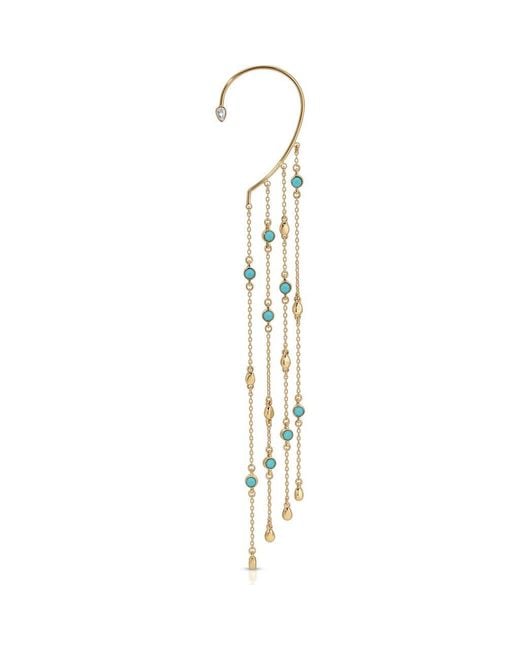 Ettika Metallic Linear Chain Statement Ear Cuff