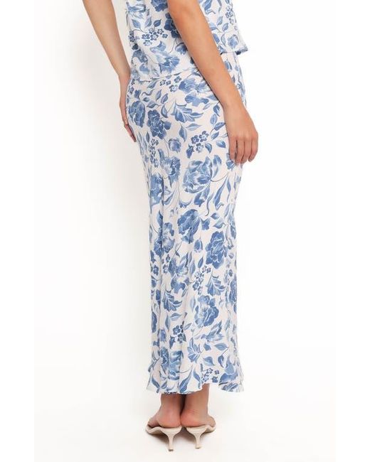 Petal & Pup Blue Claud Floral Maxi Skirt