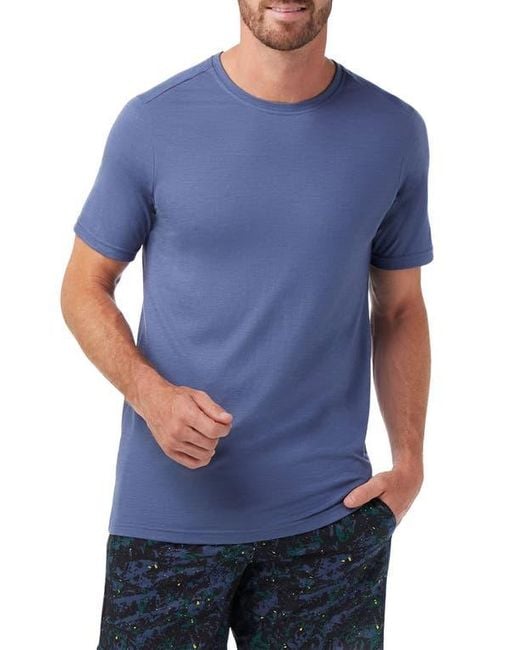 Smartwool Blue Active Performance Wool Blend T-Shirt for men