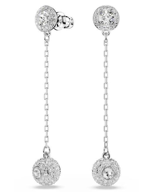 Swarovski White Una Linear Drop Earrings