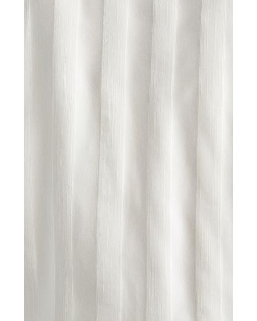 Golden Goose Deluxe Brand White Journey Embellished Collar Tonal Stripe Button-Up Shirt