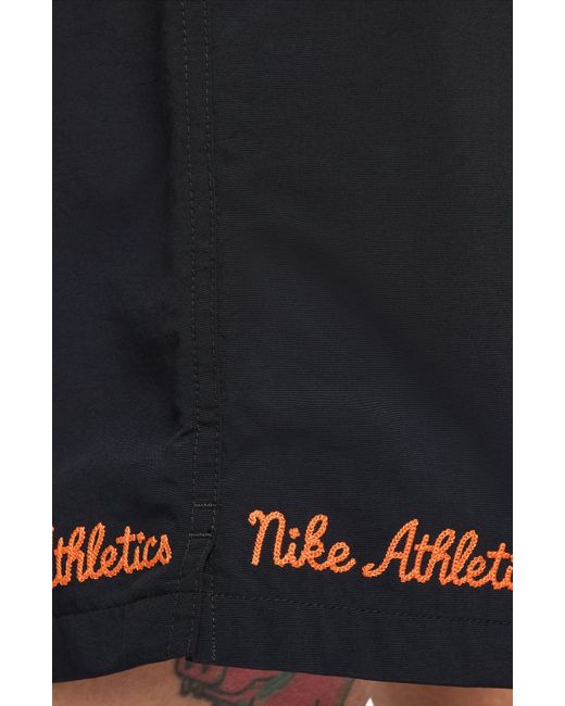 Nike Blue Club Flow Embroidered Nylon Shorts for men