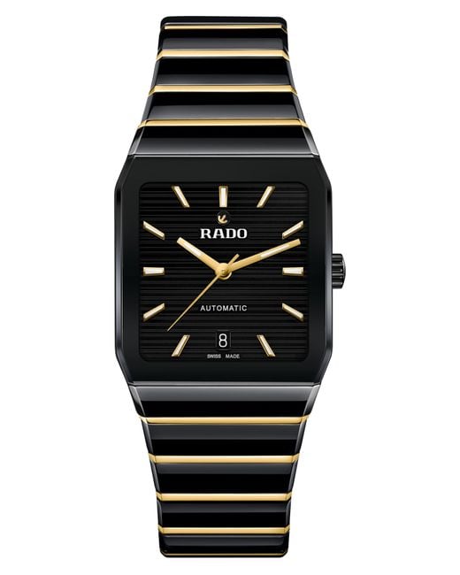 Rado Black Anatom Automatic Ceramic Bracelet Watch, 32.5Mm