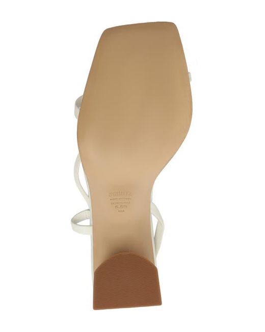 SCHUTZ SHOES White Heloise Block Heel Sandal
