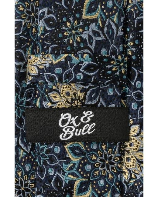 Cufflinks Inc. Blue Kaleido Floral Tan Silk Tie for men