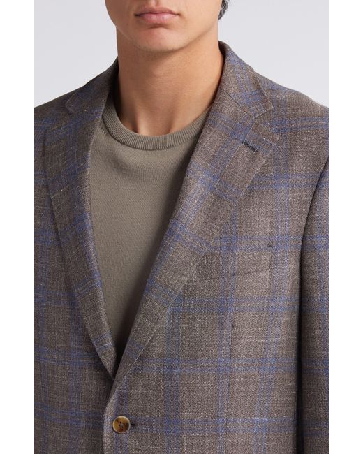 Peter Millar Brown Tailored Fit Wool Blend Sport Coat for men